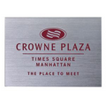 Etched Stainless Steel Corporate Identity Name Plate - Up to 12 Square Inches